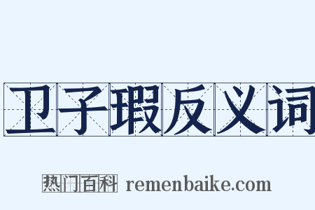 卫子瑕反义词是什么意思的图片